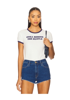 MOTHER The Itty Bitty Ringer Tee in White. Size L. Also in S, M, XL.