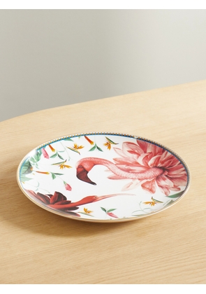 La DoubleJ - + Beto Val Gold-plated Painted Porcelain Plate - Multi - One size