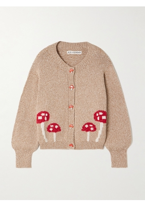 ALIX OF BOHEMIA - Sammi Intarsia-knit Alpaca, Wool And Cotton-blend Cardigan - Brown - x small,small,medium,large,x large
