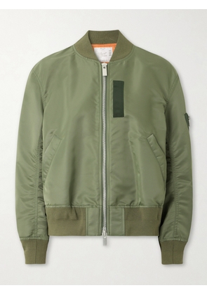 Sacai - Pleated Padded Shell Bomber Jacket - Green - 1,2,3,4