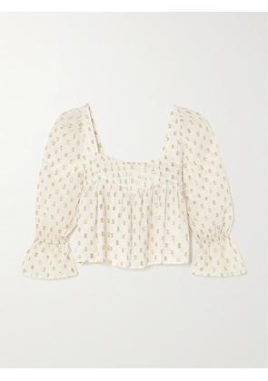 ALIX OF BOHEMIA - Pryia Fil Coupé Gauze Blouse - Off-white - x small,small,medium,large,x large