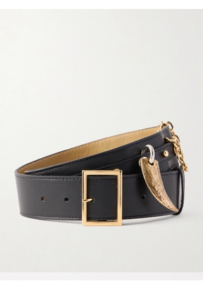 MAISON MAYLE - Del Rio Embellished Leather Waist Belt - Black - S,M,L