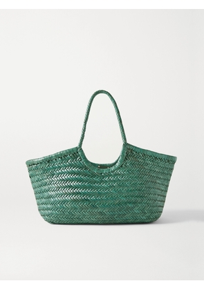 Dragon Diffusion - Nantucket Large Woven Leather Tote - Green - One size