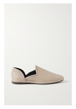 The Row - Friulane Textured-leather Slippers - Neutrals - IT35,IT36,IT37,IT38,IT39,IT40,IT41,IT42