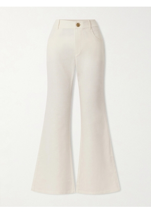 ALIX OF BOHEMIA - Bunny Silk-twill Flared Pants - Off-white - US0,US2,US4,US6,US8,US10,US12