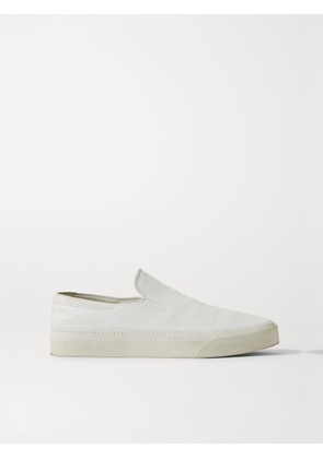 The Row - Marie H Canvas Slip-on Sneakers - Ivory - IT35,IT35.5,IT36,IT36.5,IT37,IT37.5,IT38,IT38.5,IT39,IT39.5,IT40,IT40.5,IT41,IT41.5,IT42
