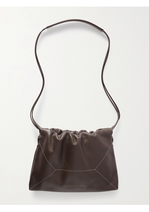 Brunello Cucinelli - Embellished Leather Shoulder Bag - Brown - One size