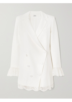 RIME ARODAKY - Lui Lace-trimmed Crepe Mini Dress - White - FR 34,FR 36,FR 38,FR 40,FR 42,FR 44