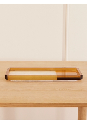 Reflections Copenhagen - Shadow Crystal And Onyx Tray - Brown - One size