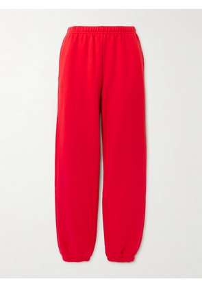 ÉTERNE - Embroidered Cotton And Modal-blend Jersey Tapered Track Pants - x small,small,medium,large,x large