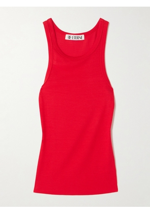 ÉTERNE - Ribbed Stretch-jersey Tank - Red - x small,small,medium,large,x large