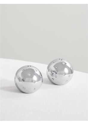 L'Objet - Stars Swarovski Crystal-embellished Platinum-plated Salt And Pepper Shakers - Silver - One size