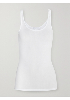 James Perse - The Daily Ribbed Stretch-cotton Tank - White - 01,2,3,4