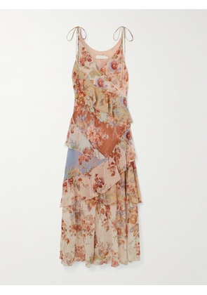 Zimmermann - Awaken Ruffled Floral-print Cotton And Silk-blend Crepe De Chine Maxi Dress - Multi - 00,1,2,3,4