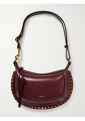Isabel Marant - Oskan Moon Studded Leather Shoulder Bag - Burgundy - One size