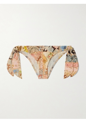 Zimmermann - Daylight Floral-print Bikini Briefs - Orange - 01,2,3,4