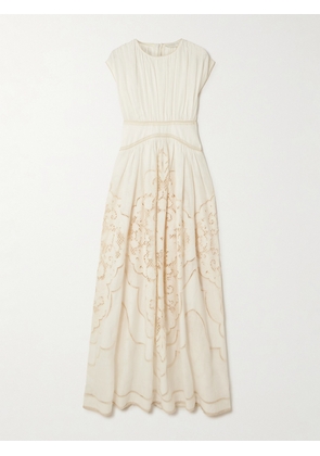 Zimmermann - Daylight Broderie Anglaise Linen Midi Dress - Cream - 01,2,3,4