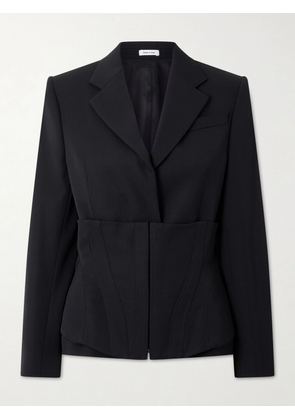 MCQUEEN - Layered Grain De Poudre Wool Blazer - Black - IT38,IT40,IT42