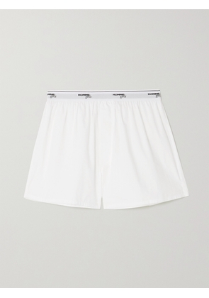 HOMMEGIRLS - Cotton-poplin Shorts - White - small,medium,large