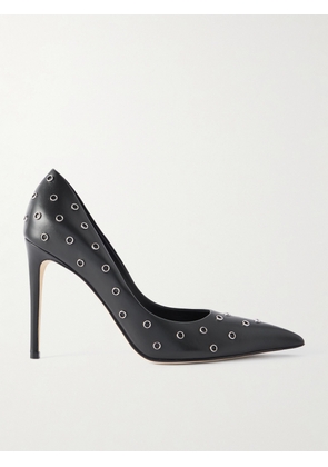 MCQUEEN - Embellished Leather Pumps - Black - EU 36,EU 37,EU 38,EU 39,EU 40,EU 41