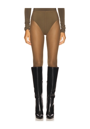 Norma Kamali Legging With Footie in Olive. Size L. Also in XXS, XS, S, M.