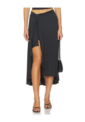 MORE TO COME Shaina Midi Skirt in Black. Size L. Also in XXS, XS, S, M, XL.