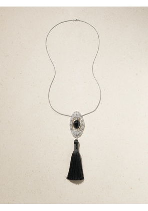 Juju Vera - Vienna Sterling Silver, Onyx And Diamond Necklace - Black - One size