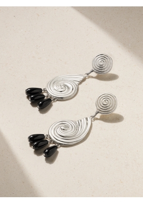 Juju Vera - Eliza Silver Onyx Earrings - Black - One size