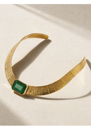 Juju Vera - Athena Gold-tone Jade Necklace - One size