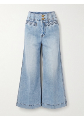 Zimmermann - Wanderlust Cropped Wide-leg Jeans - Blue - 24,25,26,27,28,29,30,31,32