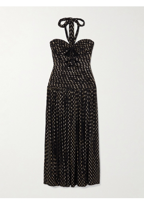 Zimmermann - Daylight Cutout Fil Coupé-voile Halterneck Midi Dress - Black - 00,1,2,3,4