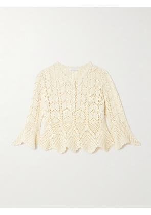 Zimmermann - Awaken Scalloped Crocheted Cotton Top - Cream - 00,1,2,3,4
