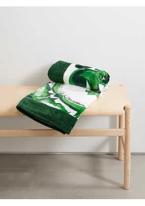 Dolce & Gabbana - Printed Cotton-terry Towel - Green - One size