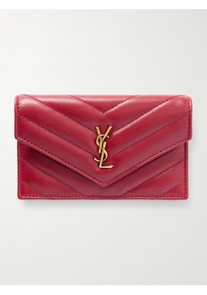 SAINT LAURENT - Cassandre Matelassé Leather Wallet - Red - One size