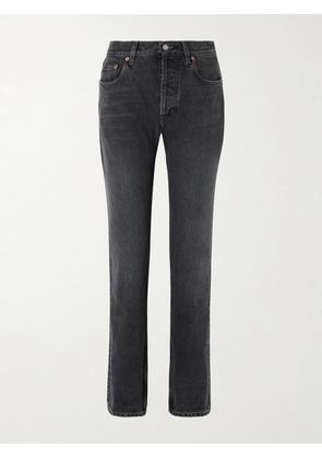 SAINT LAURENT - High-rise Straight-leg Jeans - Black - 24,25,26,27,28,29,30