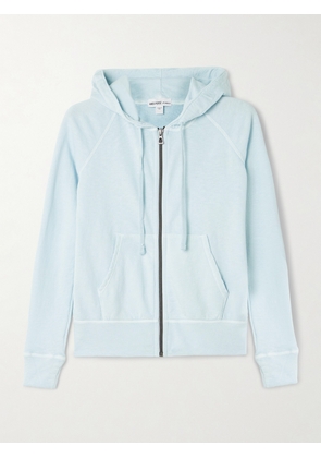 James Perse - Vintage French Cotton-terry Hoodie - Blue - 01,2,3,4