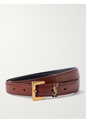 SAINT LAURENT - Leather Belt - Brown - 70,75,80,85,90,95