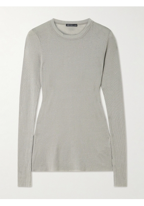 James Perse - Ribbed Cotton And Cashmere-blend T-shirt - Green - 01,2,3,4