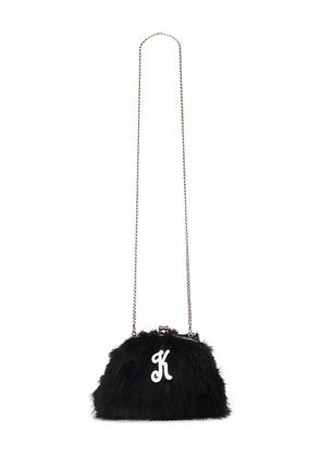 Kim Shui Ks Faux Fur Clutch in Black.
