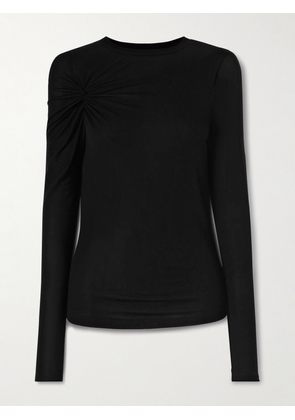 AGOLDE - Lissa Gathered Jersey Top - Black - x small,small,medium,large,x large