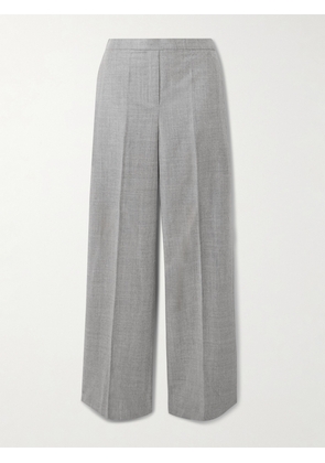 Theory - Pleated Wool-flannel Wide-leg Pants - Gray - US0,US2,US4,US6,US8,US10,US12,US14