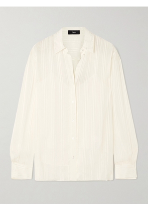 Theory - Striped Jacquard Shirt - Ivory - x small,small,medium,large,x large