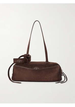 Balenciaga - Carrie Small Suede Shoulder Bag - Brown - One size