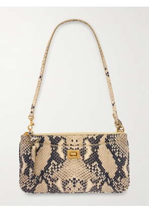 Balenciaga - Rodeo Snake-effect Leather Shoulder Bag - Animal print - One size