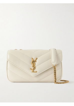 SAINT LAURENT - Loulou Quilted Leather Shoulder Bag - Cream - One size