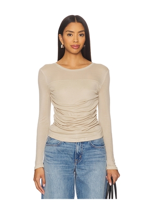 OSIS STUDIO Wendy Top in Beige. Size L. Also in XS, S, M.