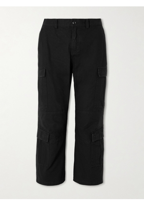 Balenciaga - Cropped Paneled Cotton-ripstop Flared Cargo Pants - Black - IT36,IT38