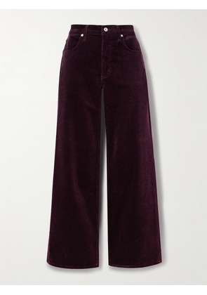 Citizens of Humanity - Annina Cotton-blend Corduroy Wide-leg Pants - 30” - Burgundy - 23,25,26,27,28,29,30,31,32
