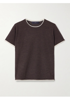 Arch4 - Selcombe Layered Two-tone Organic Cashmere Top - Brown - x small,small,medium,large,x large