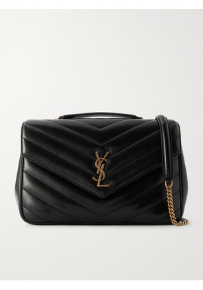SAINT LAURENT - Loulou Large Quilted Leather Shoulder Bag - Black - One size